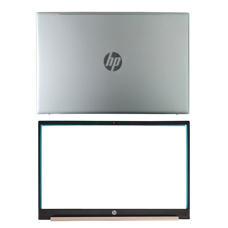 New HP Pavilion 15-EH 15-EG 15Z-EH0015CL Silver LCD Back Cover Lid M08901-001 & LCD Front Bezel with Silver Hinges Cover