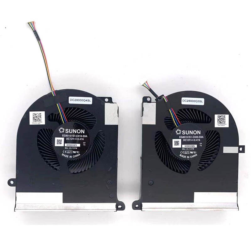 New Dell Alienware Area-51m R2 RTX-2080 CPU & GPU Cooling Fan One Pair TW5Y8 TPV77 DC28000Q3SL