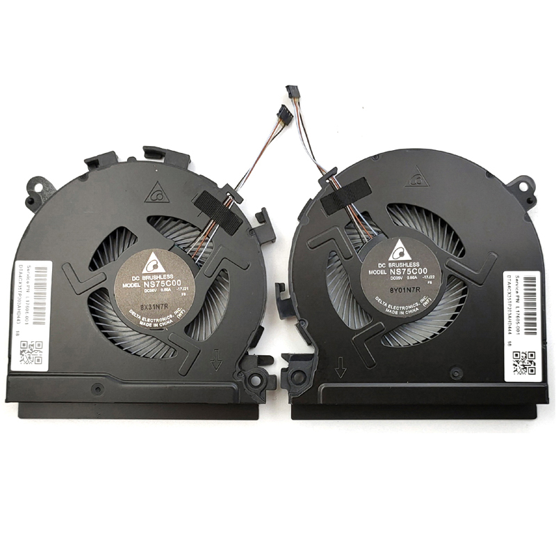 Original New HP Spectre x360 15-CH 15-CH008CA 15-CH011DX 15-CH075NR CPU & GPU Cooling Fan L17605-001 L17606-001