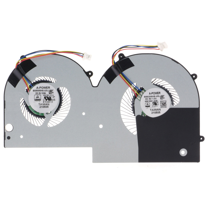 New MSI Summit E16 Flip Evo E16 A11MT A12MT A13MT MS-1591 CPU Cooling Fan BS5005HS-U3J BS5205HS-U5L