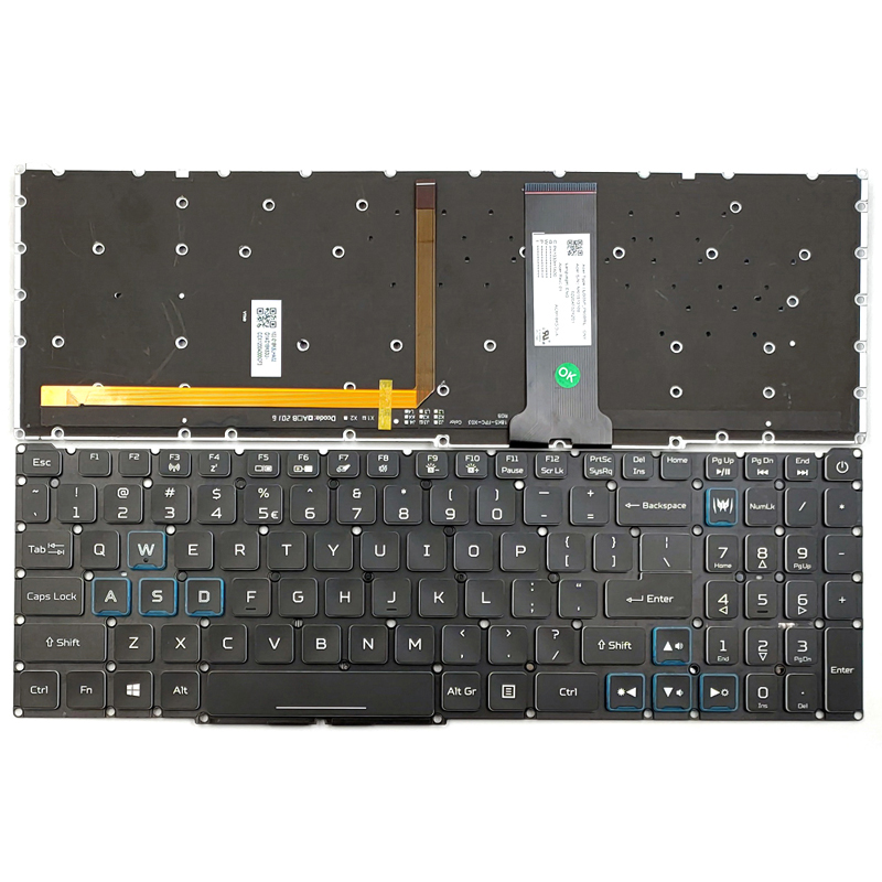 Original New Acer Predator Helios 300 PH315-52 PH317-53 PH317-53-795U Keyboard US Backlit