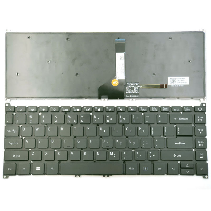 New Acer Swift 5 SF515-51 SF515-51T SF515-51T-73TY Laptop Keyboard US Black With Backlit