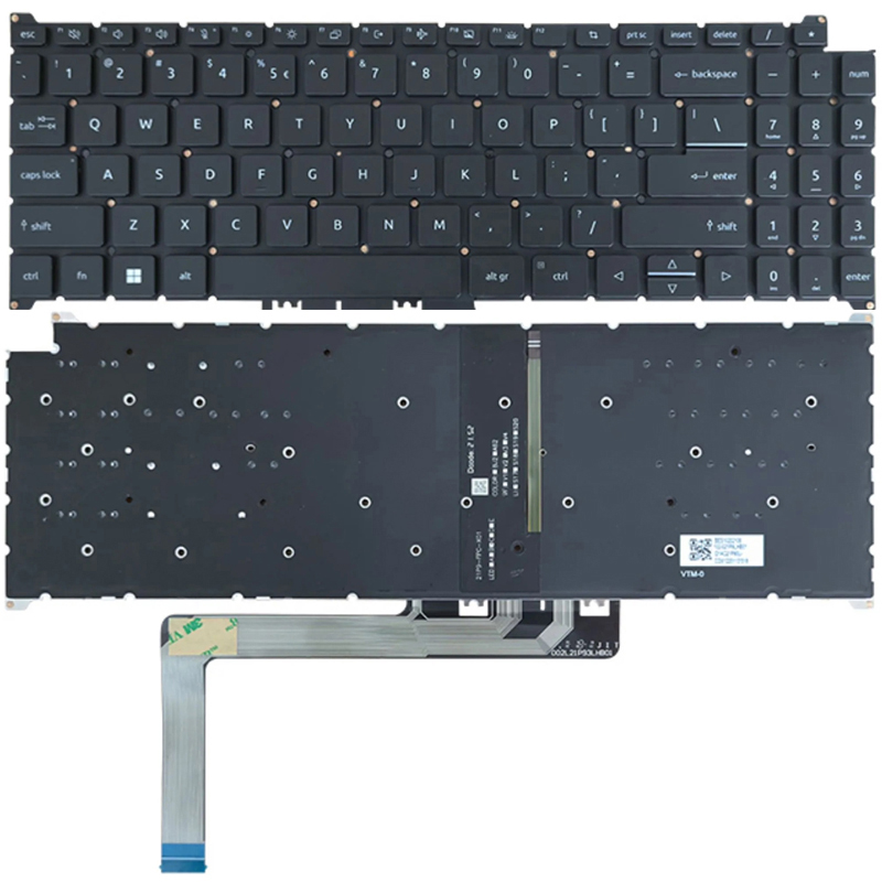 New Acer Swift Go 16 SFG16-71-75FJ SFG16-71 N23C7 Laptop Keyboard US Backlit