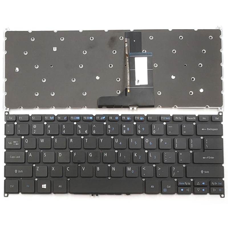 Original New Acer Spin 1 SP113-31 Spin 5 SP513-51 SP513-51-39YZ SP513-51-7984 Keyboard US Black With Backlit