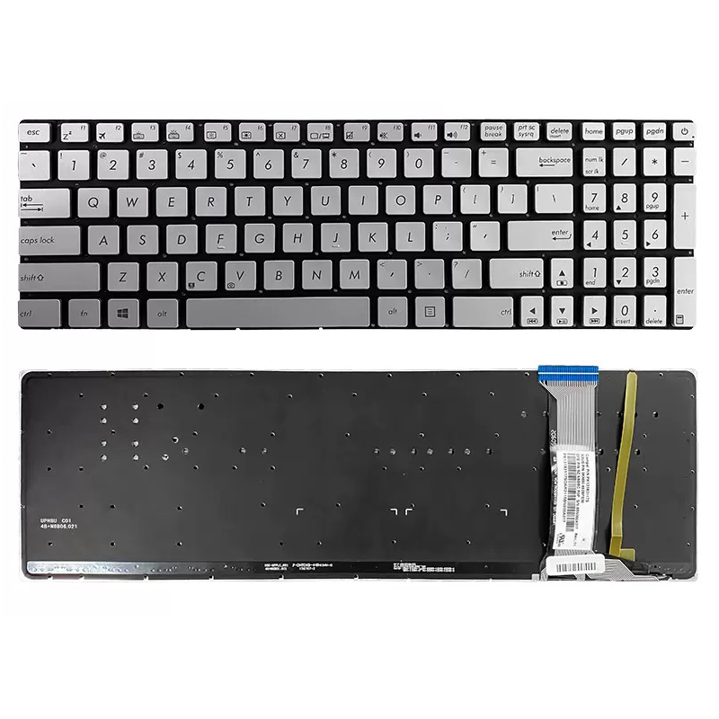 New Asus VivoBook Pro N552 N552V N552VX N552VW Series Laptop Keyboard US Silver With Backlit