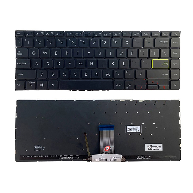 New Asus VivoBook S14 S433 S433E S433EA S433F S433JQ X421 Keyboard US Black With Backlit