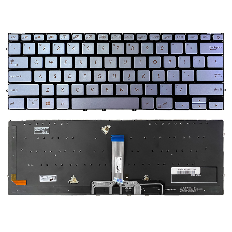 New Asus ZenBook S13 UX392 UX392F UX392FN UX392FA Series Laptop Keyboard US Blue With Backlit