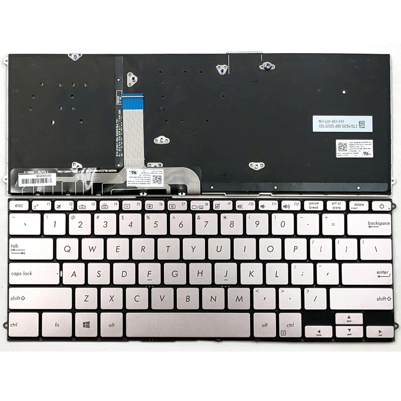 Original New Asus Zenbook UX490 UX490U UX490UA Laptop Keyboard US Gray With Backlit