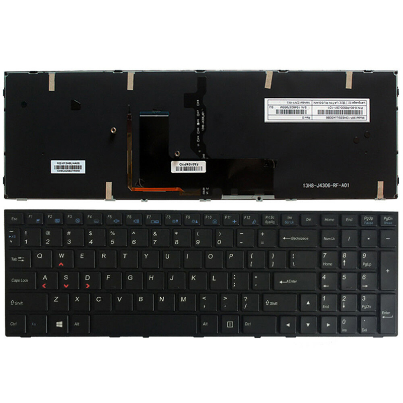 Original New Clevo P650SA P650SE P650SG P651SE P651SG P650RE3 P650RE6 P670SA P670SE P670SG P670RE3 P670RG Keyboard US Backlit