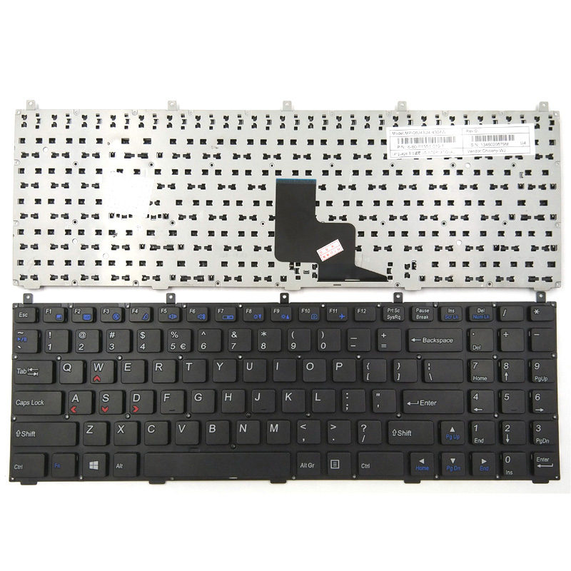 Original New Clevo W250H W251B W251H P150HM P170HM W150ER W150HR W170HR Series Laptop Keyboard