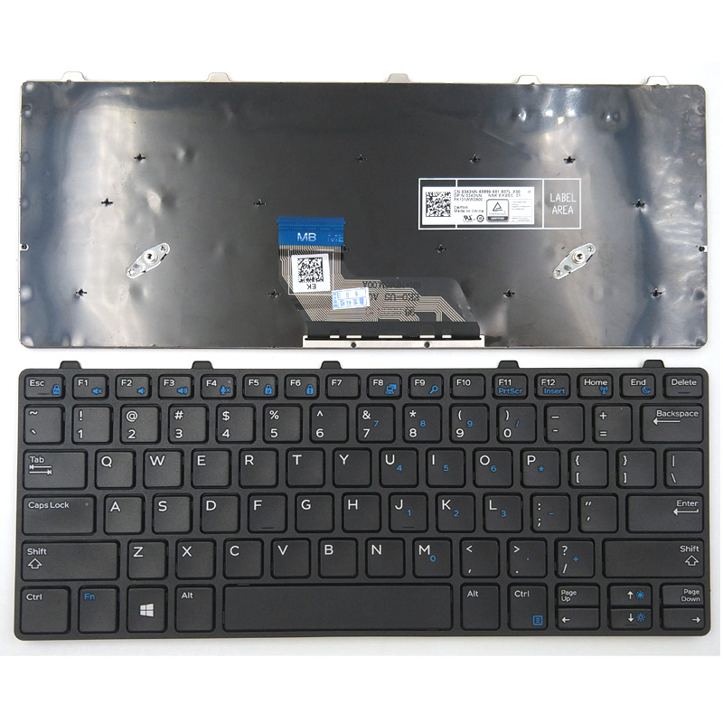 New Dell Latitude 13 3380 3180 3189 Laptop Keyboard US Black 343NN 0343NN