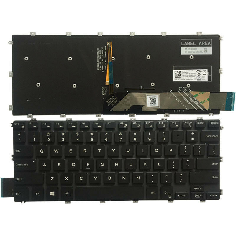 Original New Dell Inspiron 13-7386 15-7586 Laptop Keyboard US Black With Backlit