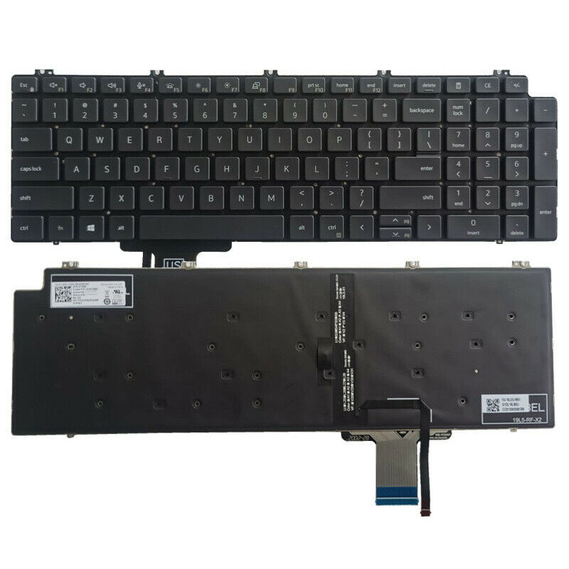 New Dell Precision 7550 7560 7750 Series Laptop Keyboard US Black With Backlit 0713DM 713DM