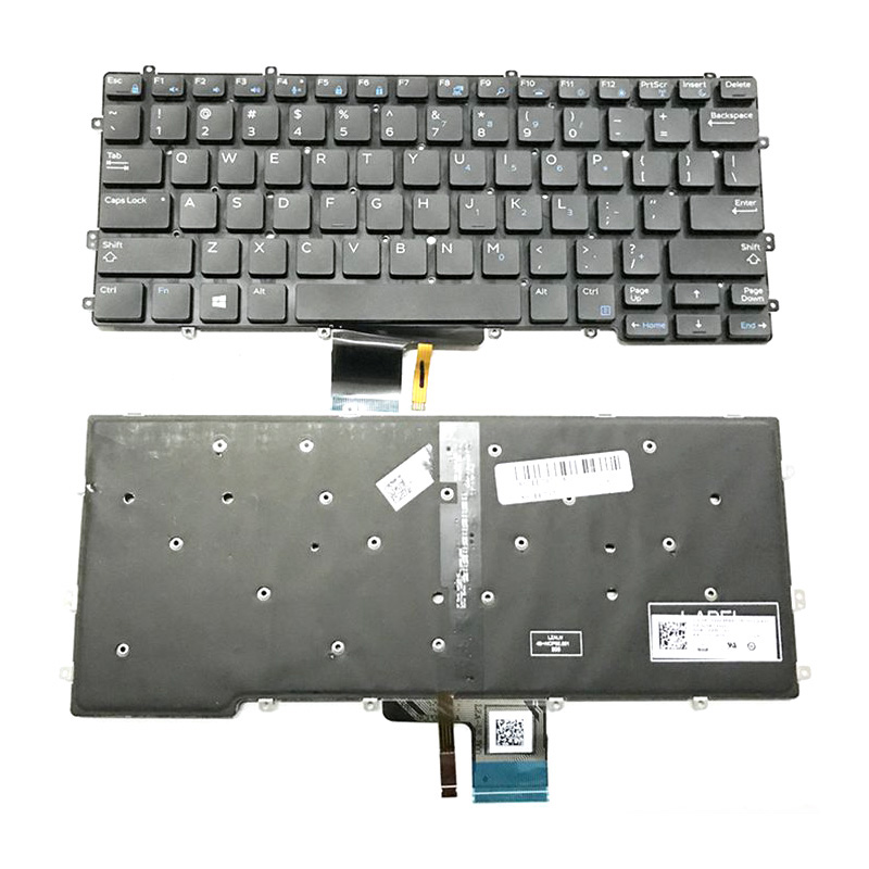 New Dell Latitude 13 7370 E7370 Keyboard US Black With Backlit NSK-LZABC KTYW0