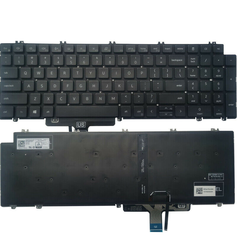 New Dell Latitude 5520 5521 Precision 3560 3561 Laptop Keyboard US Black With Backlit