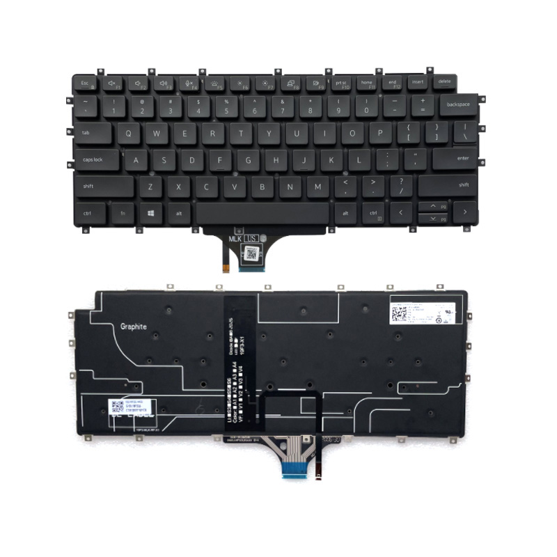 New Dell Latitude 9510 9520 2-in-1 Laptop Keyboard US Black With Backlit Without Frame