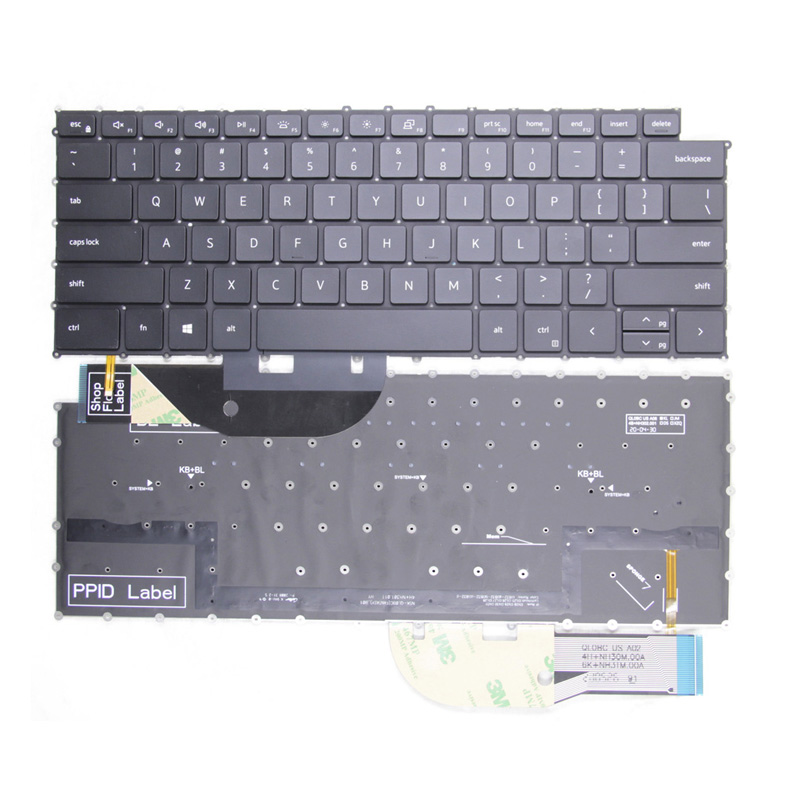 New Dell XPS 9500 9510 9700 9710 Precision 5550 5560 5750 5760 Keyboard US Black With Backlit Without Frame