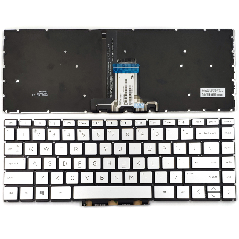 Original New HP Pavilion x360 14-CD1008CA 14-CD1055CL 14-CD1075NR Silver Keyboard US Backlit