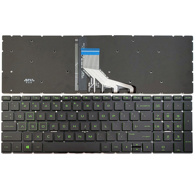 Original New HP Gaming Pavilion 15-CX0020NR 15-CX0056WM 15-CX0058WM Keyboard US Green Backlit