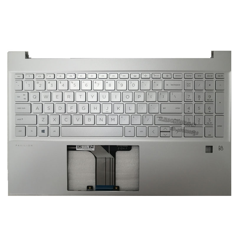 New HP 15-EG 15-EH 15-EG0015CL Palmrest Case With US Backlit Keyboard With Fingerprint Hole M08910-001