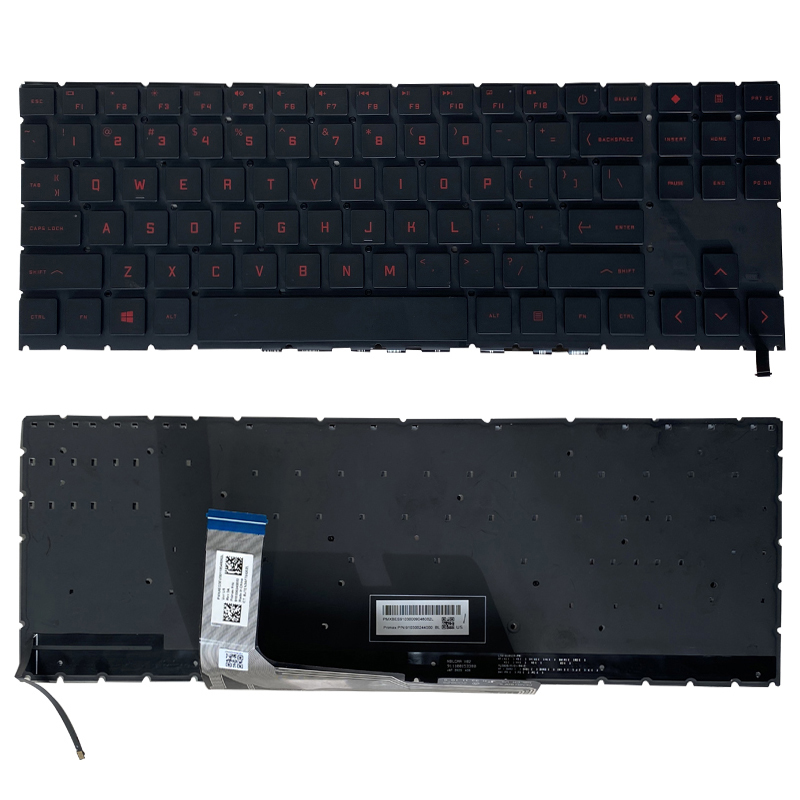 New HP Omen 15-EK 15-EK0019NR 15-EN TPN-Q236 Keyboard US Red Backlit Fit AMD