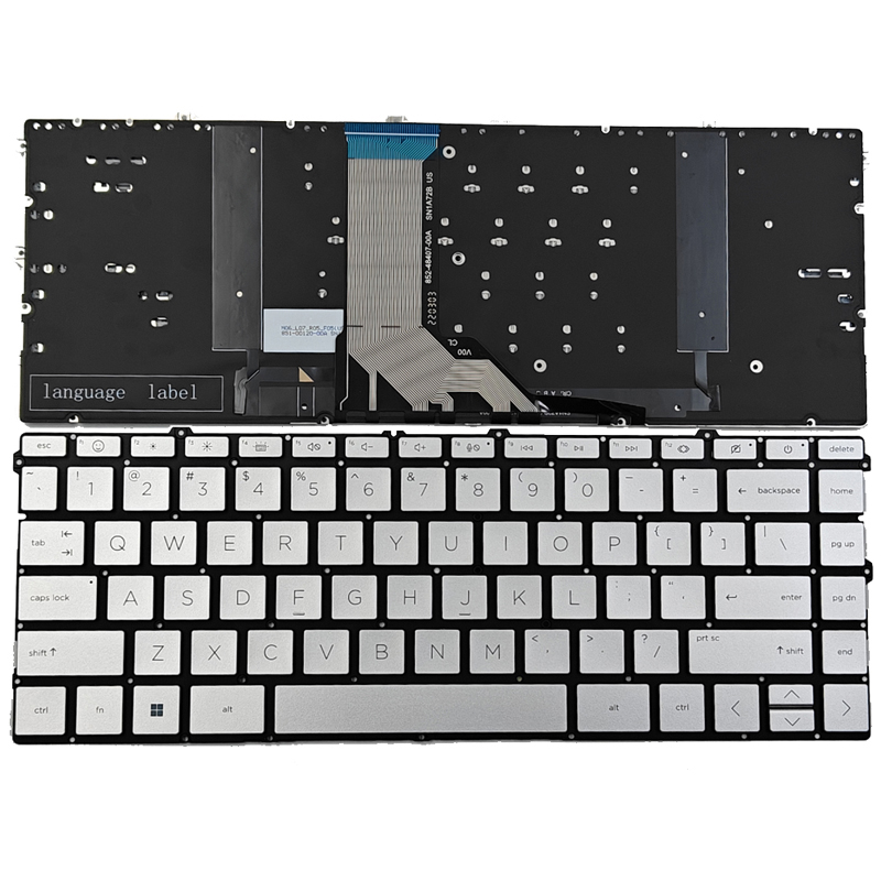 New HP Envy 16-H 16-H0010CA 16-H0055CL 16-H1023DX 16-H1047NR TPN-C159 Laptop Keyboard US Backlit Silver