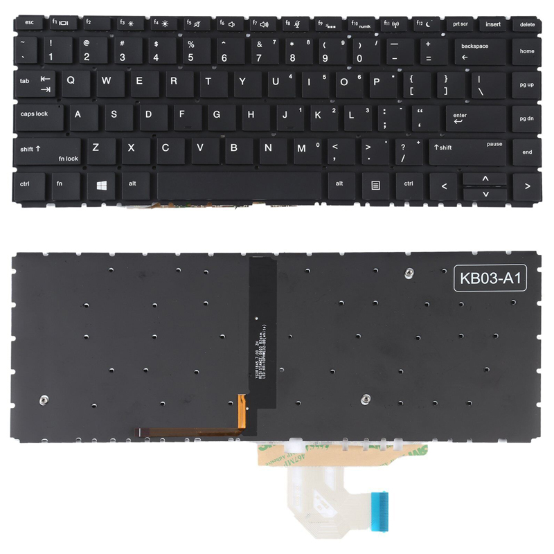 Original New HP ProBook 440 G6 445 G6 Series Laptop Keyboard US Black With Backlit