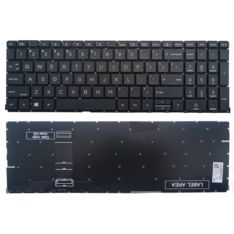 New HP ProBook 450 G8 455 G8 Series Laptop Keyboard US Black Without Backlit Without Frame