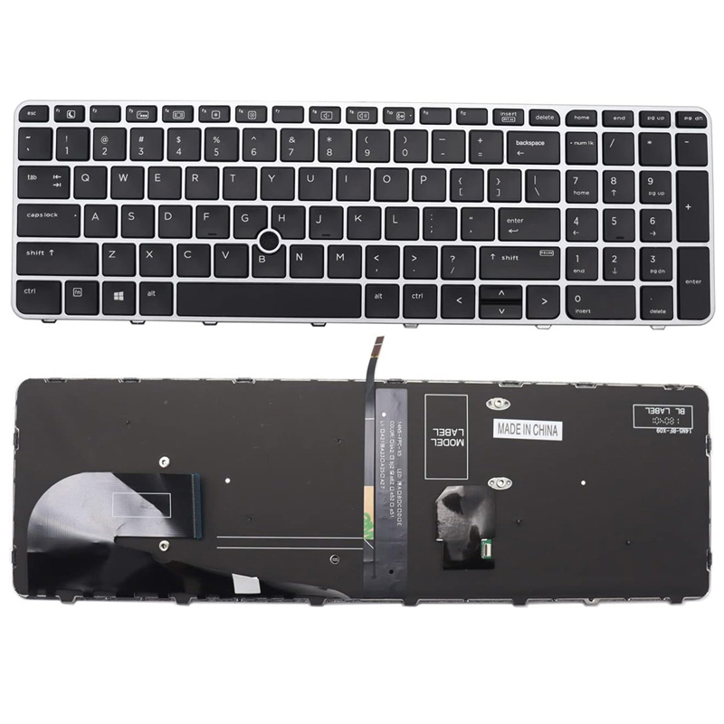 New HP Elitebook 850 G3 G4 755 G3 G4 Zbook 15u G3 G4 Laptop Keyboard US Backlit With Pointer 821157-001