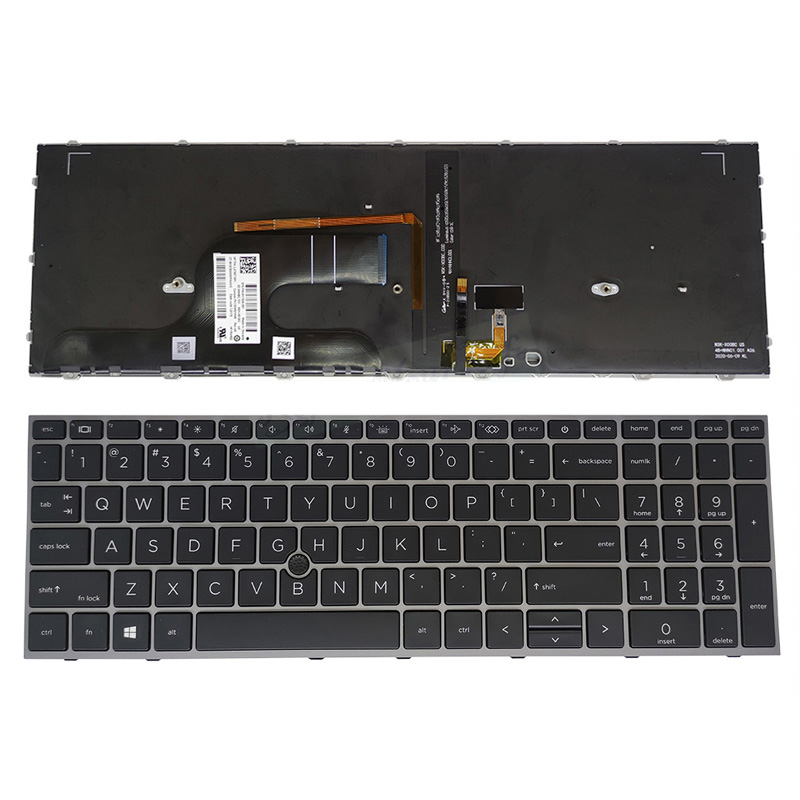 New HP ZBook Fury 15 G7 G8 Series Laptop Keyboard US Black With Backlit With Pointer