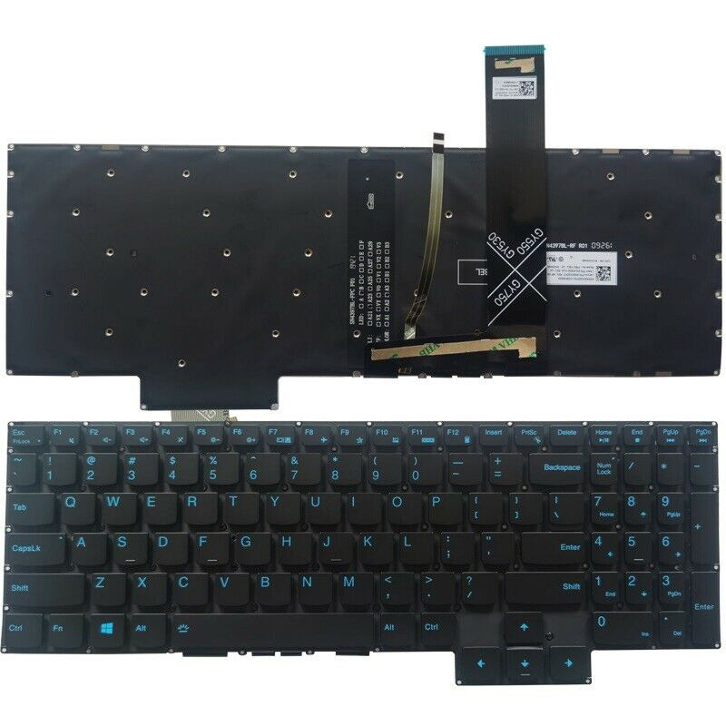 New Lenovo Ideapad Gaming 3-15ARH05 3-15IMH05 Laptop Keyboard US Black With Blue Backlit