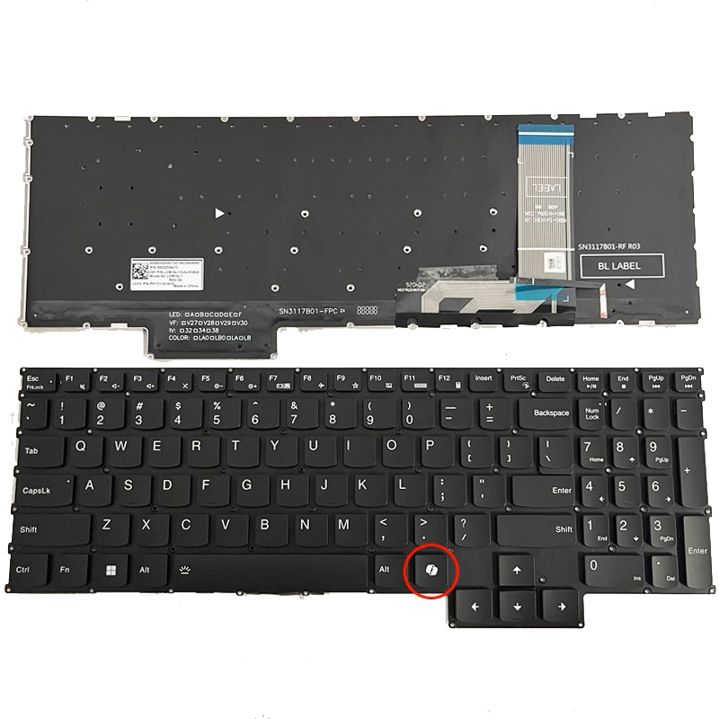 New Lenovo LOQ 15ARP9 15IAX9 15IAX9E 15IAX9I 15IRX9 GeekPro G5000 2024 Laptop Keyboard US Backlit With AI Key