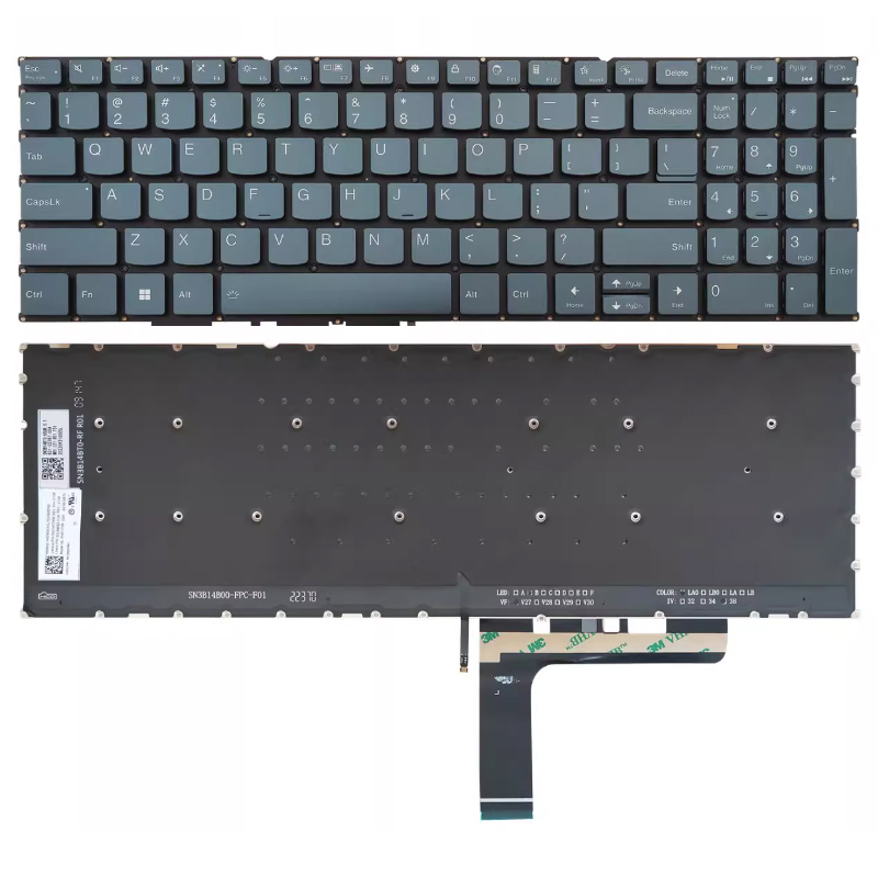 New Lenovo Slim Pro 9 16IRP8 Yoga Pro 9 16IRP8 Laptop Keyboard US Blue With Backlit