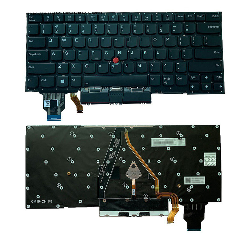 Original New Lenovo Thinkpad X1 Carbon 8th Gen 2020 Type 20U9 20UA Keyboard US Backlit