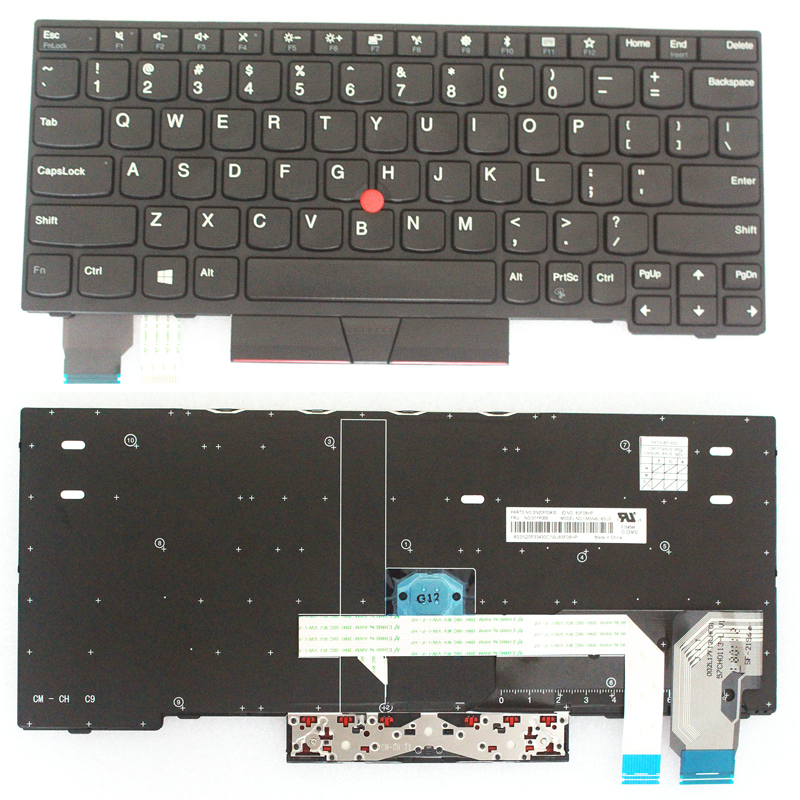 Original New Lenovo Thinkpad X280 X280 Type 20KF 20KE Keyboard US Black 01YP080