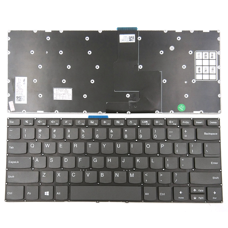 Original New Lenovo Yoga 520-14IKB 720-15IKB Laptop Keyboard US Black Without Frame