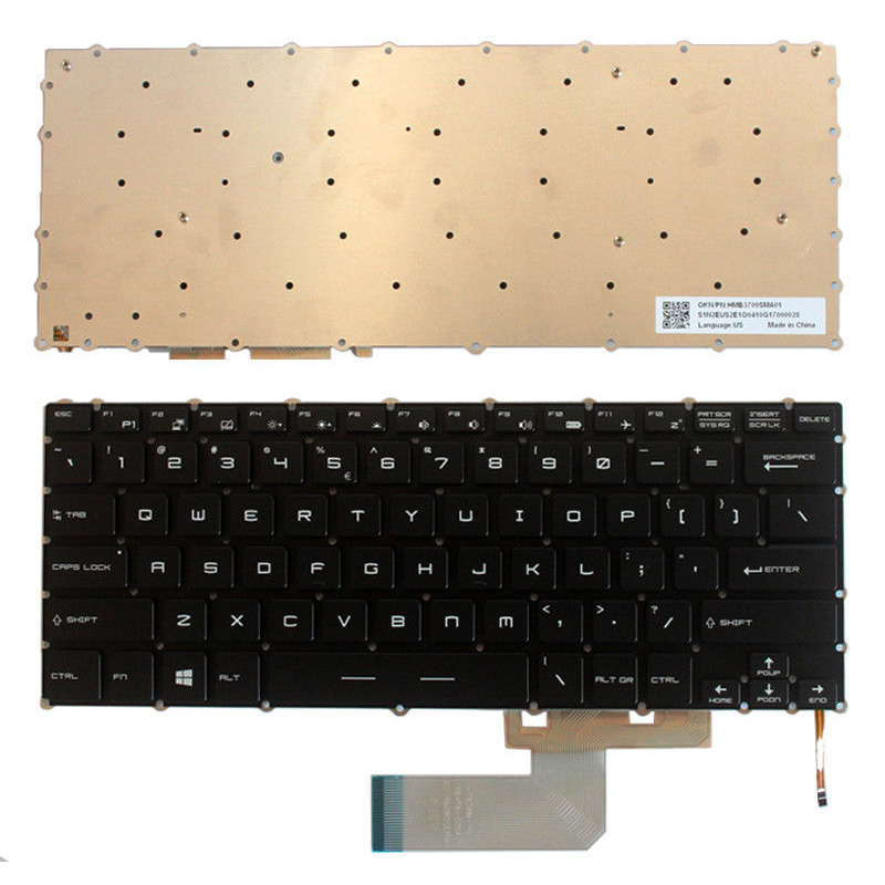 Original New MSI GS40 GS43VR MS-14A1 MS-14A2 MS-14A3 Laptop Keyboard White Backlit US No Frame