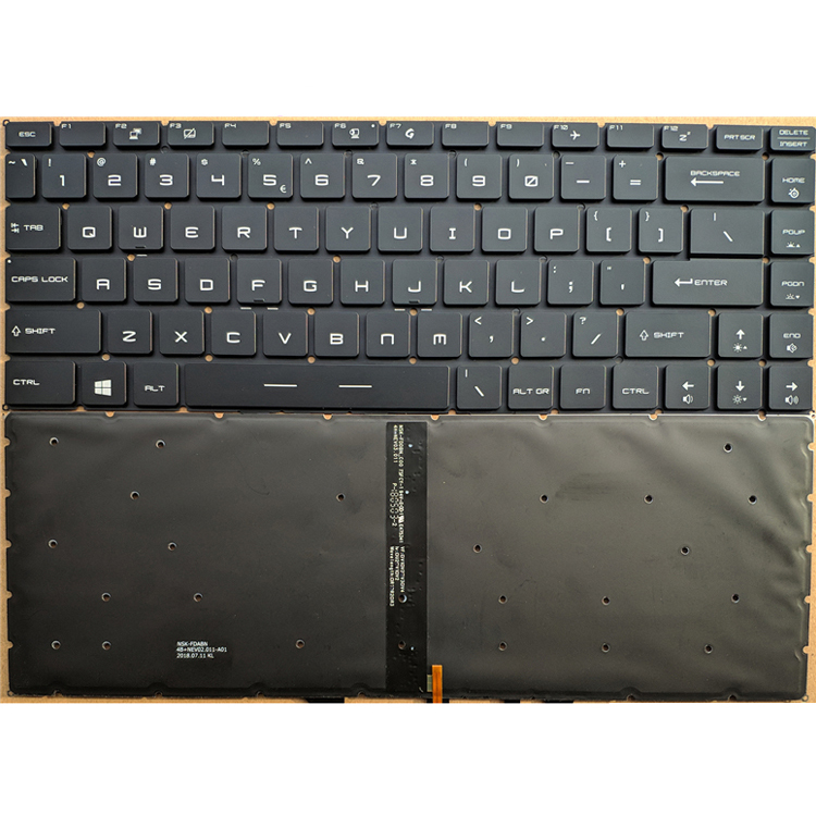 Original New MSI GS65 GS65 Stealth GS65VR MS-16Q2 Laptop Keyboard US Black With Backlit