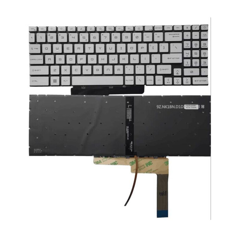 New MSI Sword 15 A11SC A11UC A12VE A12UD A13VF A13UCX Sword 17 A11SC A11UD A12UD A12UE A12VF A13VE A13UDX MS-1585 US White Keyboard White Backlit