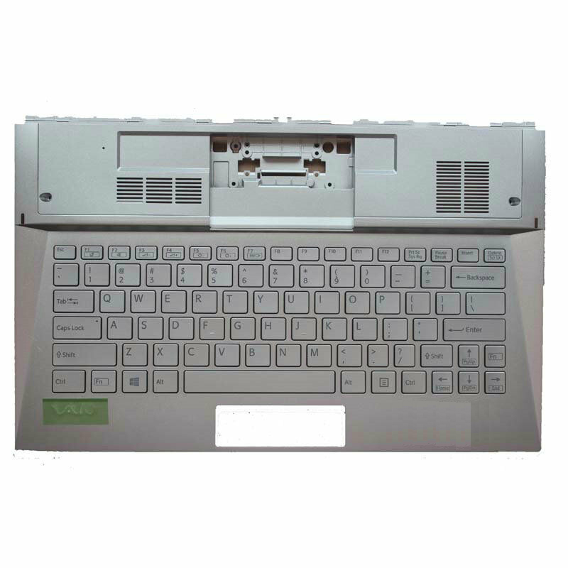 Original New Sony DUO13 SVD13 SVD132 SVD132A1ET Silver Keyboard US Backlit Palmrest Cover