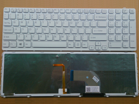 Original New Sony VAIO SVE17 Series Laptop Keyboard White With Backlit 149156011