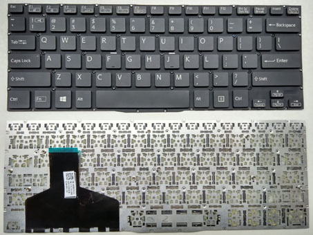 Original New Sony VAIO Fit 13N SVF13N Series Laptop Keyboard US Without Frame - Black