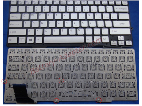 Original New Sony VAIO SVE13 SVS13 SVS13A SVS13P Series laptop keyboard silver