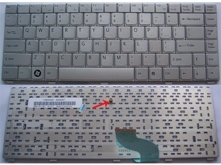 Brand New Laptop Keyboard for Sony VAIO VGN SZ Series Laptop -- [Color: Silver]