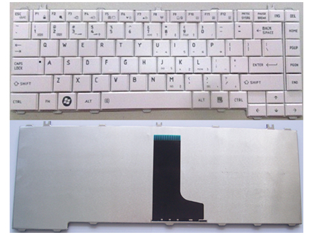 Original Brand New Keyboard fit Toshiba Satellite C600, C645 L600, L630, L635, L640 Series Laptop -- [Color: White]