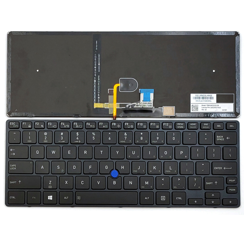 Original New Toshiba Portege X30-D X30-E Series Laptop Keyboard US Black With Backlit