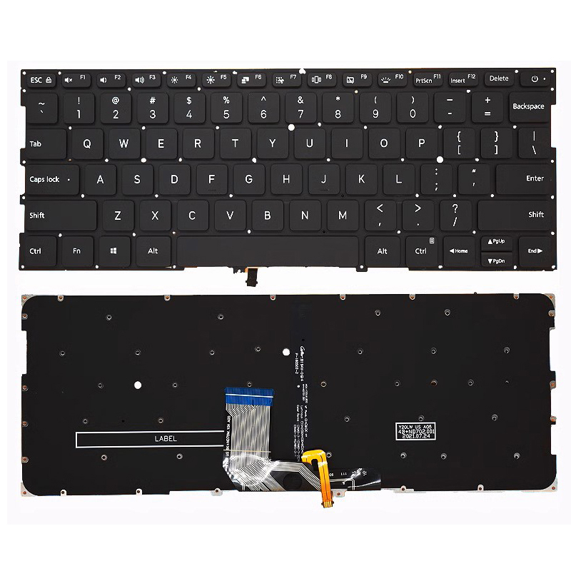 New XiaoMi MI AIR 13.3 Inch 161301 TM1704 TM1703 TM1613R TM1604 Laptop Keyboard US Black With Backlit