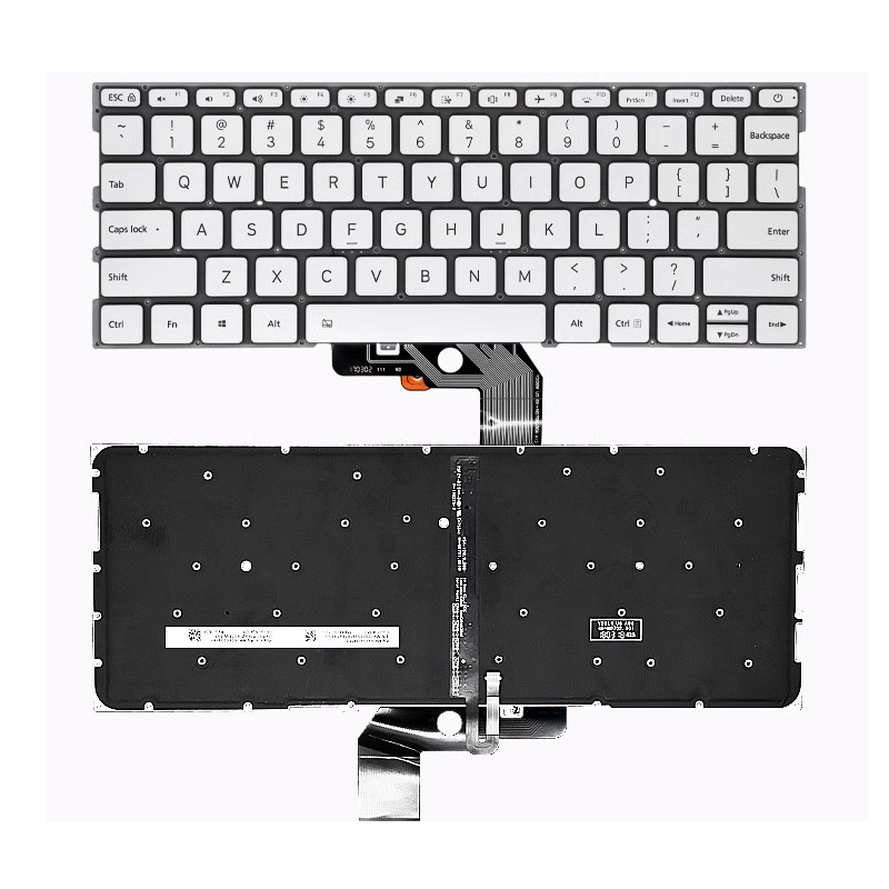 New XiaoMi MI AIR 13.3 Inch 161301 TM1704 TM1703 TM1613R TM1604 Laptop Keyboard US Silver With Backlit